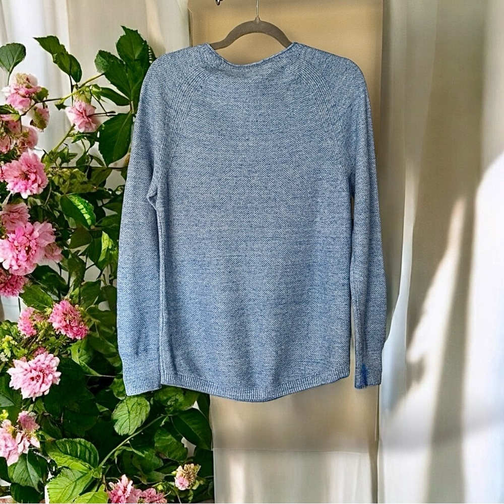 L. L. Bean Crew Knit Cotton Sweater - Size S - Blue - Like New! Summer Weight - Picture 11 of 13
